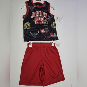 Jordan Kids Matching Set - Black and Red